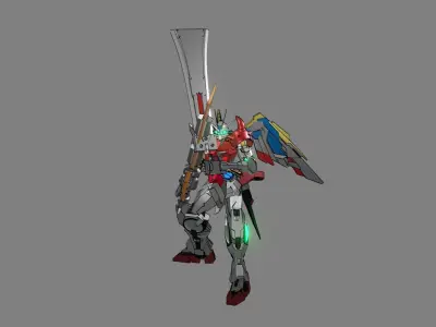 Attacker Gundam 25 A 3D model