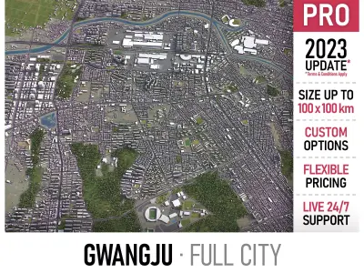 Gwangju Low-poly 3D model