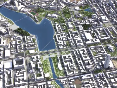 Yekaterinburg Low-poly 3D model