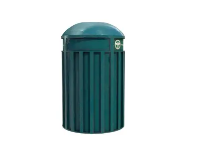 LowPoly Trash Can Free 3D model Low-poly 3D model