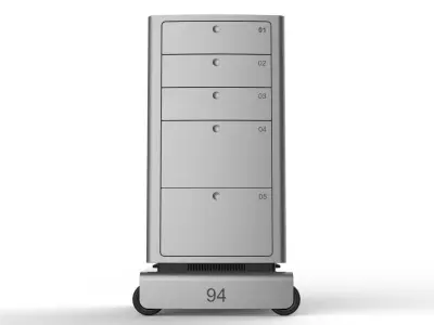 Generic Delivery Robot 01 5 Drawers 3D model