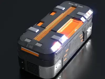 Sci Fi Box v2 Low-poly 3D model