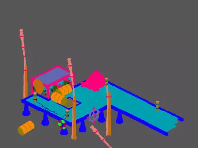 Steam Harbour - Small Harbor 01 3D model