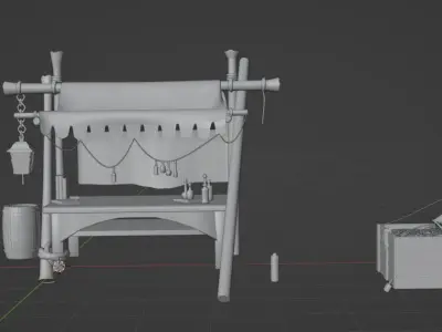 Medieval Shop Free 3D model