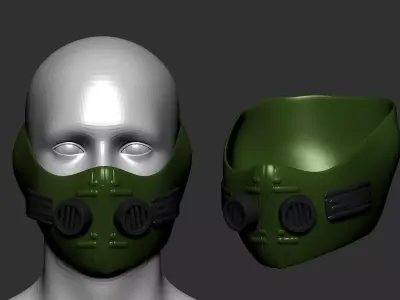 helmet high poly sculpt 3d printable  3D model 124