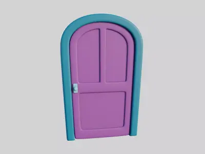 Cartoon Door 12b 3D model