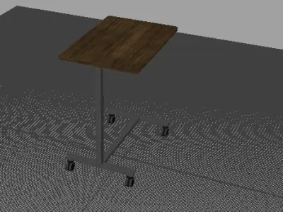  Hospital Bedside Table 3D model