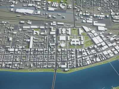 Harrisburg  Low-poly 3D model