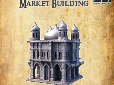 Eastern Marketplace Tabletop Terrain 28 mm 3D print model