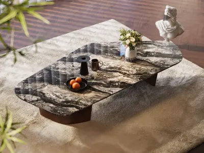 Modern marble coffee table 3D model purchase