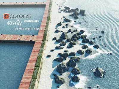 Rock and Beach  - Foam Bay  3D model