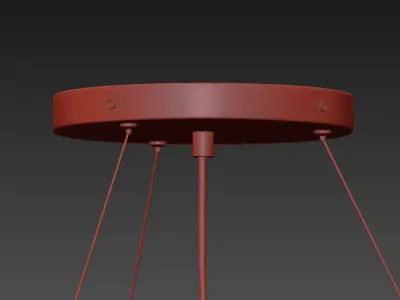 Large Artistic Suspension Lamp Amber Murano from Multiforme 3D model