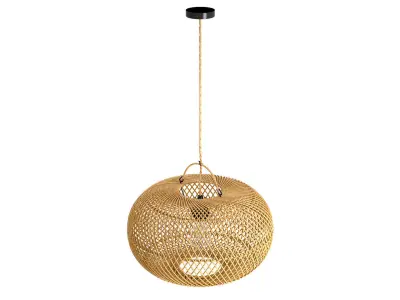 Wholly Pendant Ceiling bamboo lamp Natural 3D model