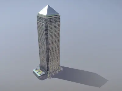  London One Canada Square Low-poly 3D model