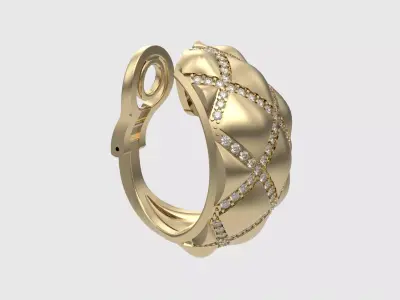 Crisscross Diamond Earrings JDBCo 3D print model