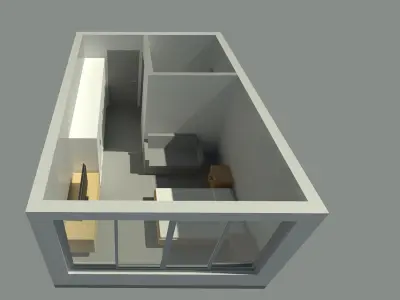 Simple room by REVIT 25R01 3D model