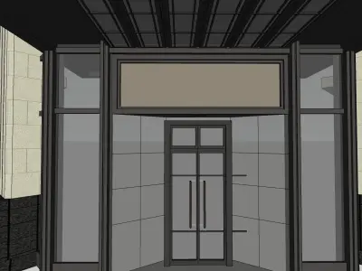 Shopping mall classical entrance shop 3D model