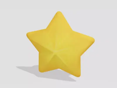 Star Simple - Hand Painted Free 3D model