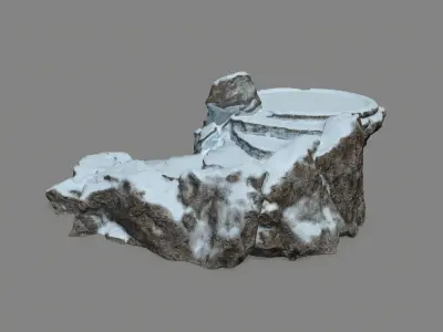 Snowy Ladder Low-poly 3D model