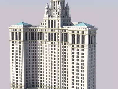 Manhattan Municipal Building 3D print model