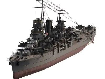 IMPERIAL JAPANESE NAVY WW2 DESTROYER  3D model
