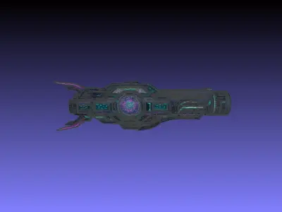 Syntherion Pulsecaster Sci-Fi Energy Cannon 3D Model  Game-Ready Low-poly 3D model