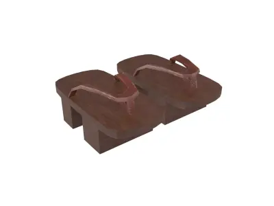 Japanese Clog v1 001 Low-poly 3D model