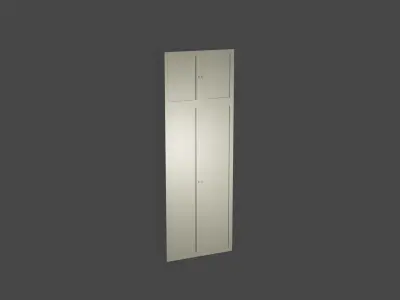 Wardrobe closet with two doors 3D model