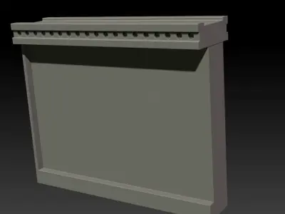 Cantina bar with table and chairs 3D print model