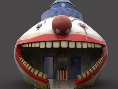 Bad Clown Ticket Booth 3D model