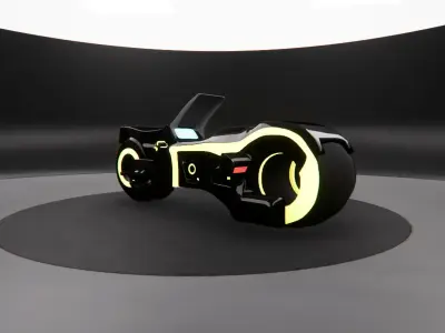 Futuristic bike 3D model by IRONAYUSH
