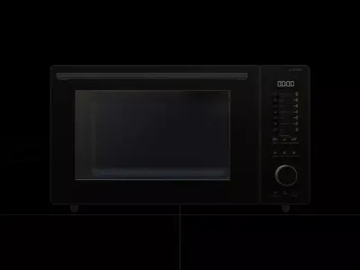 Black Microwave 3D model