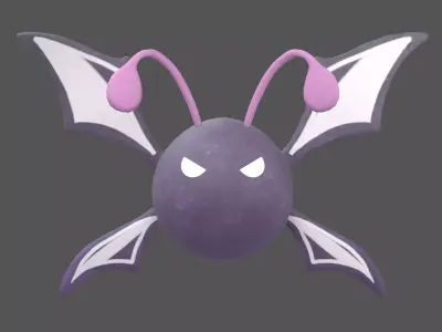 Abstract Elf Bat Character v2 002 Low-poly 3D model