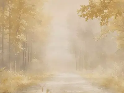 Misty Watercolor Forest Path  Texture