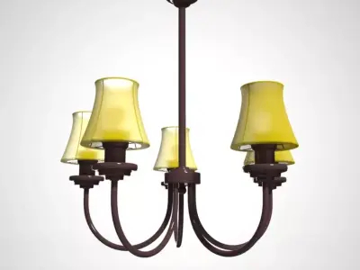 Chandeliers model 1 chandelier with four lamps 3D model