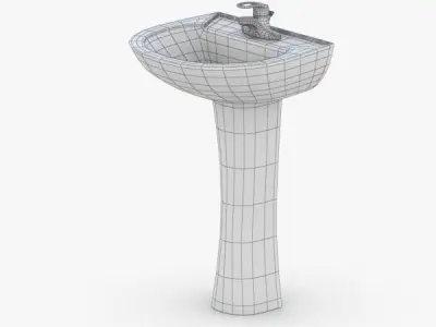 1599 - Sink Low-poly 3D model