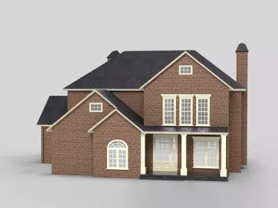 British House Design 17T4 Low-poly 3D model