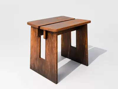 Skoga Stool Low-poly 3D model