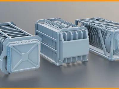 22 Industrial and Military Prop Collection 3D model