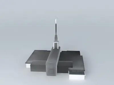 LDS, Templo Mormon, Santiago, Chile, 24 th, Operating temple. Free 3D model