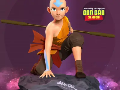Aang - Avatar Fanart 3D print model