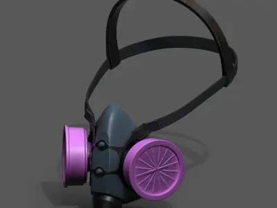 Gas mask helmet 3d safety isolated fantasy  Low-poly 3D model