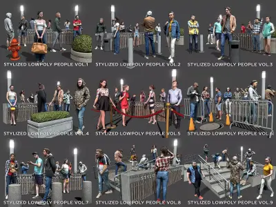 Stylized Lowpoly People Complete Pack