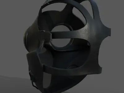 Gas mask helmet 3d model military combat fantasy human  Low-poly 3D model