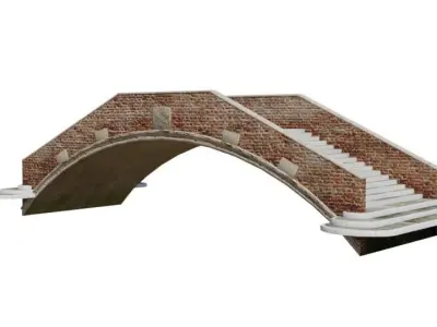 Venitian Bridge - Low poly PBR Low-poly 3D model