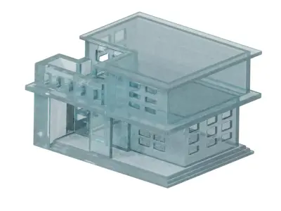 Transparent Cartoon Villa Toy 3D model