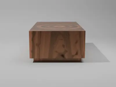 Wooden table 3D model 3