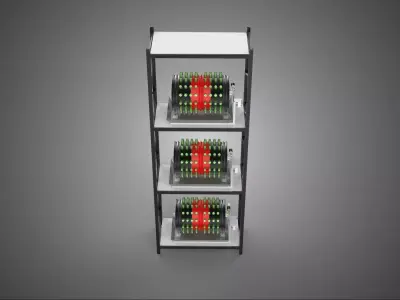 STACKED VERTICAL GARDEN TOWER FRAME ROTARY HYDROPONIC PLANT FARM 3D model