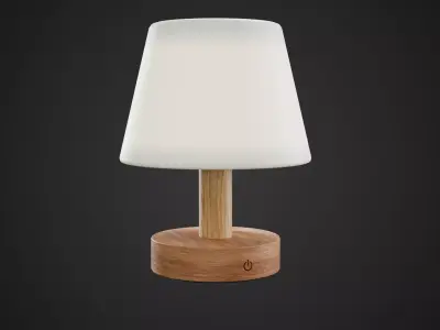 River Table Lamp Low-poly 3D model