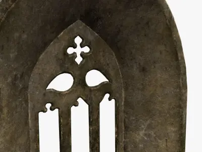 Medieval window Low-poly 3D model